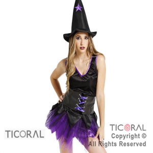 DISF BRUJA VIOLETA ADULTO CAND T.2 x 1
